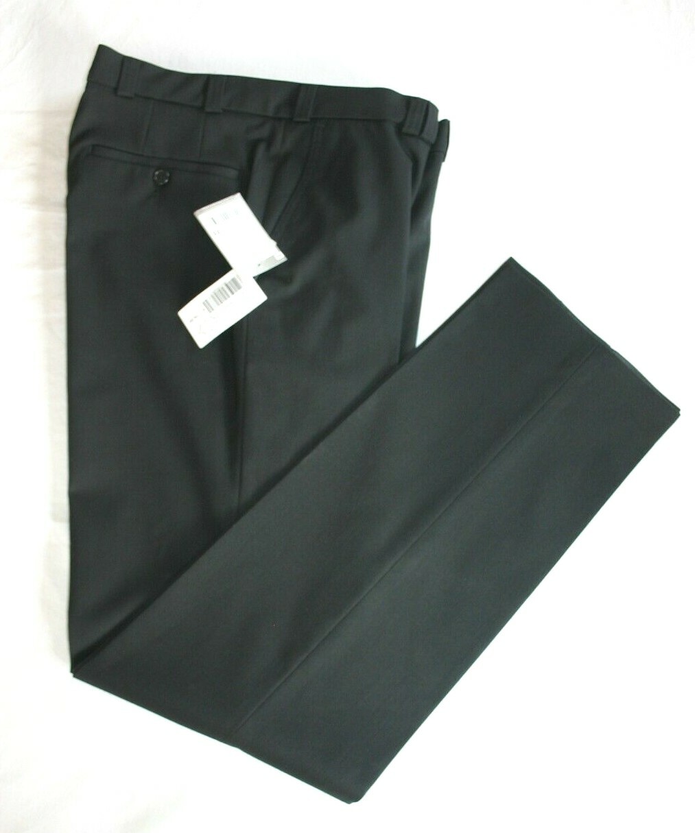 Traditional pants dress pants trousers costume suit slim fit virgin wool black gray