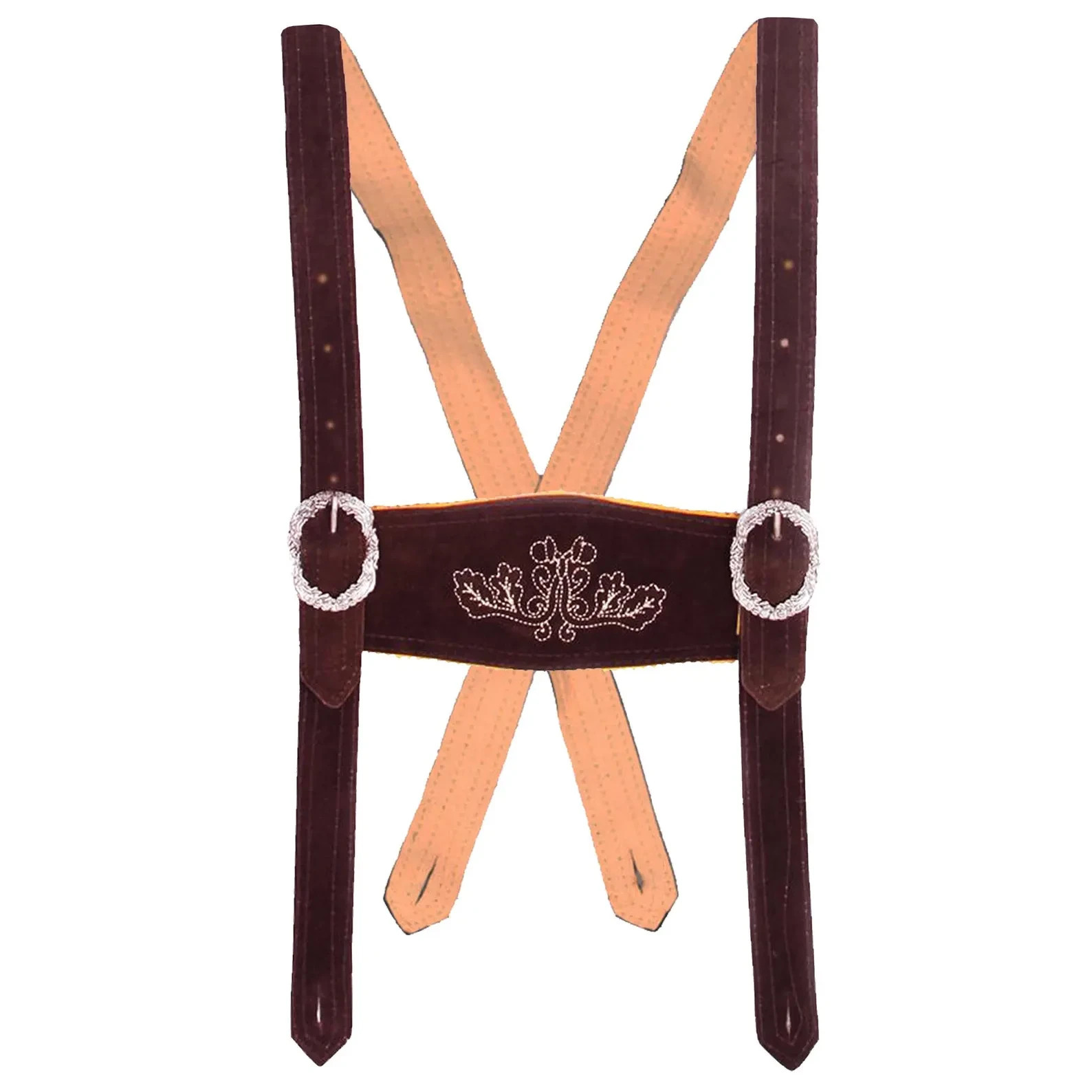 Mens Kniebundhosen Suede Leather Lederhosen Bavarian Trachten Shorts& Suspenders