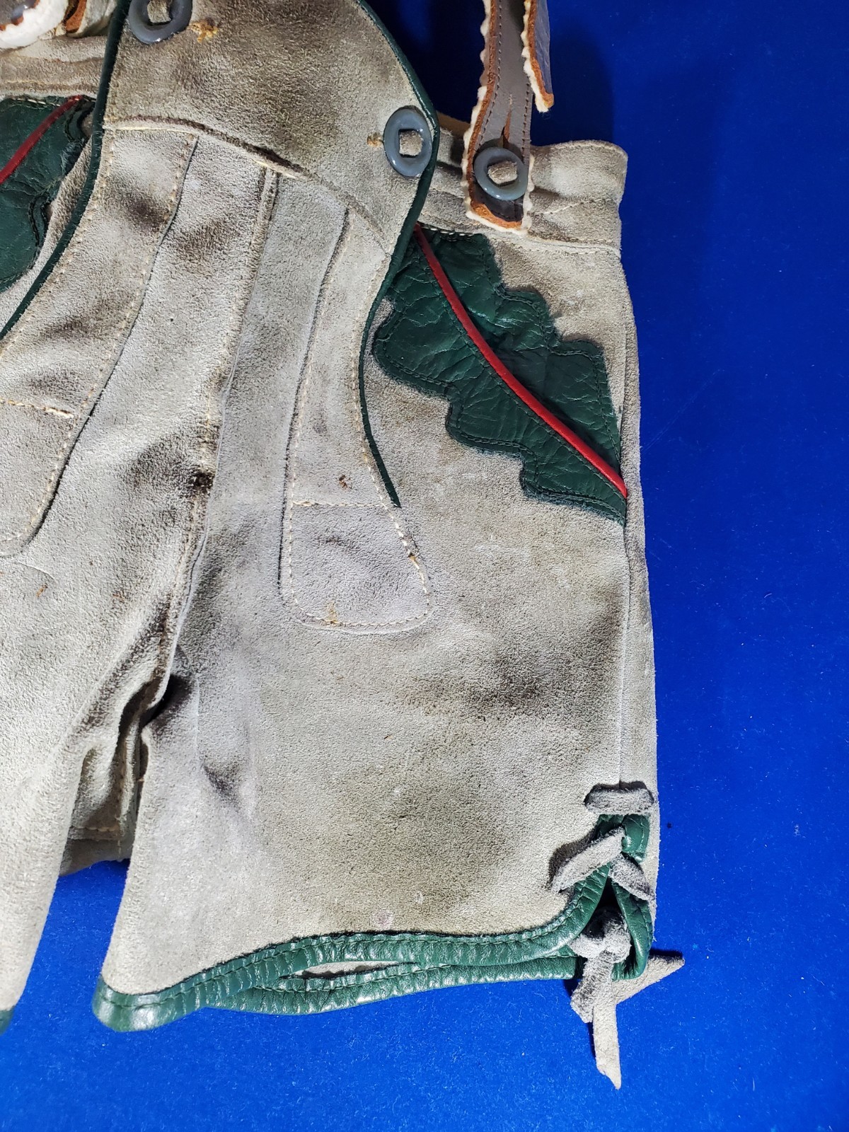 Vintage Boys Lederhosen Bavarian Short All Suede Oktoberfest Authentic Leather