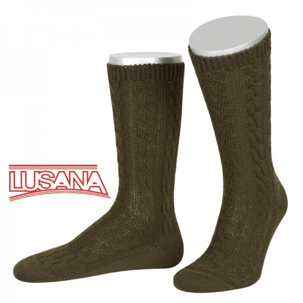 Lusana German Bavarian European Sportstutzen Knit Wool Socks for Lederhosen