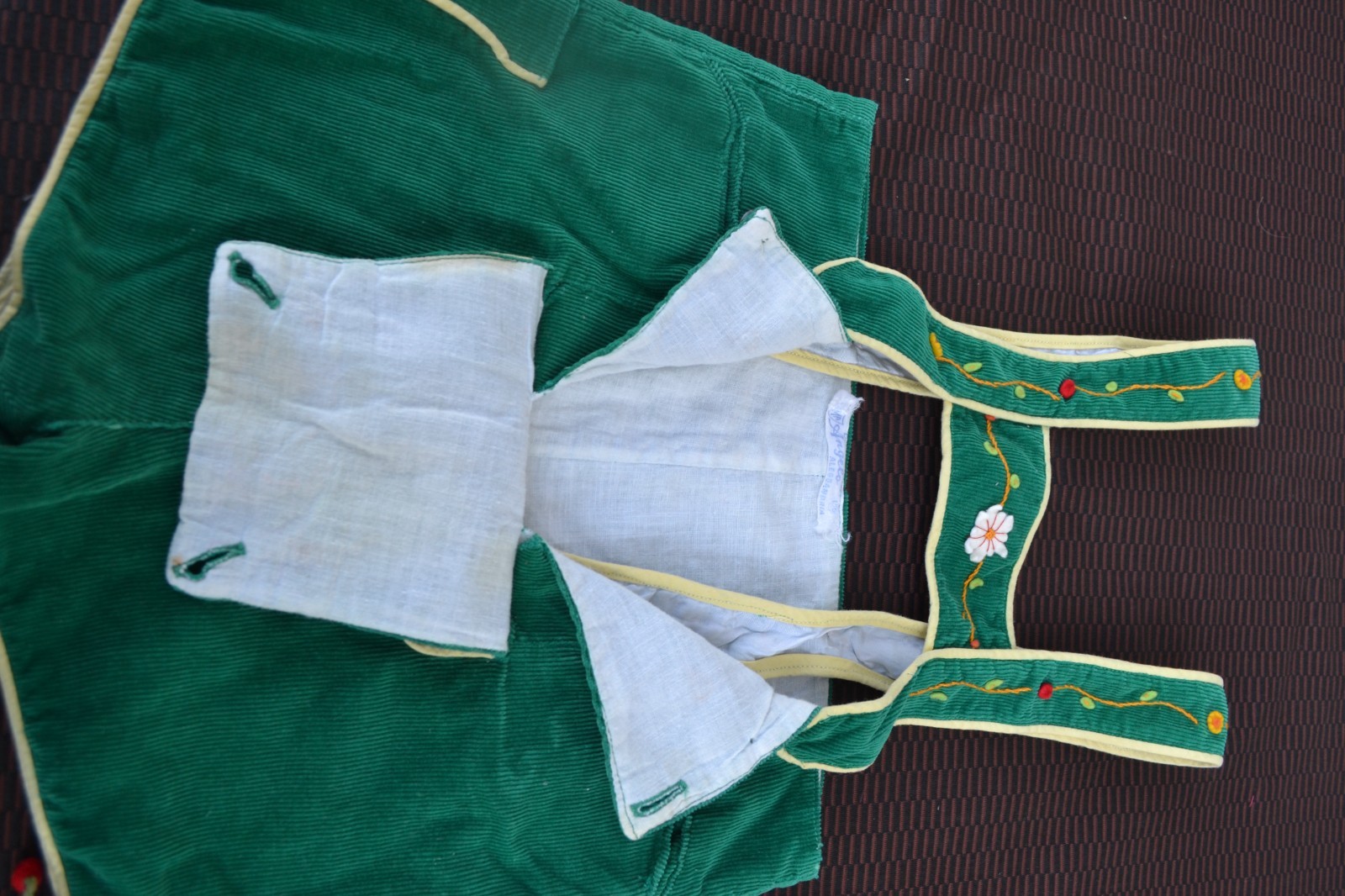 VTG Fabric Child’s Lederhosen Shorts made by Creazioni Angelo Alessandria