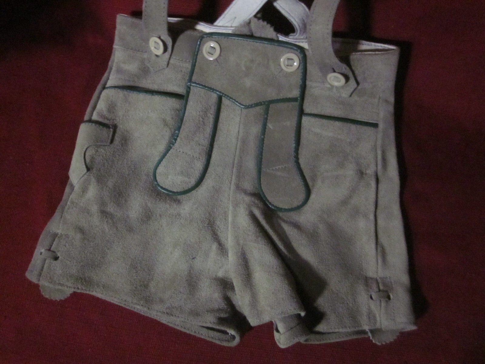 Genuine Leather German Lederhosen Breeches/Shorts w Suspenders NEW Boy’s Sz 4