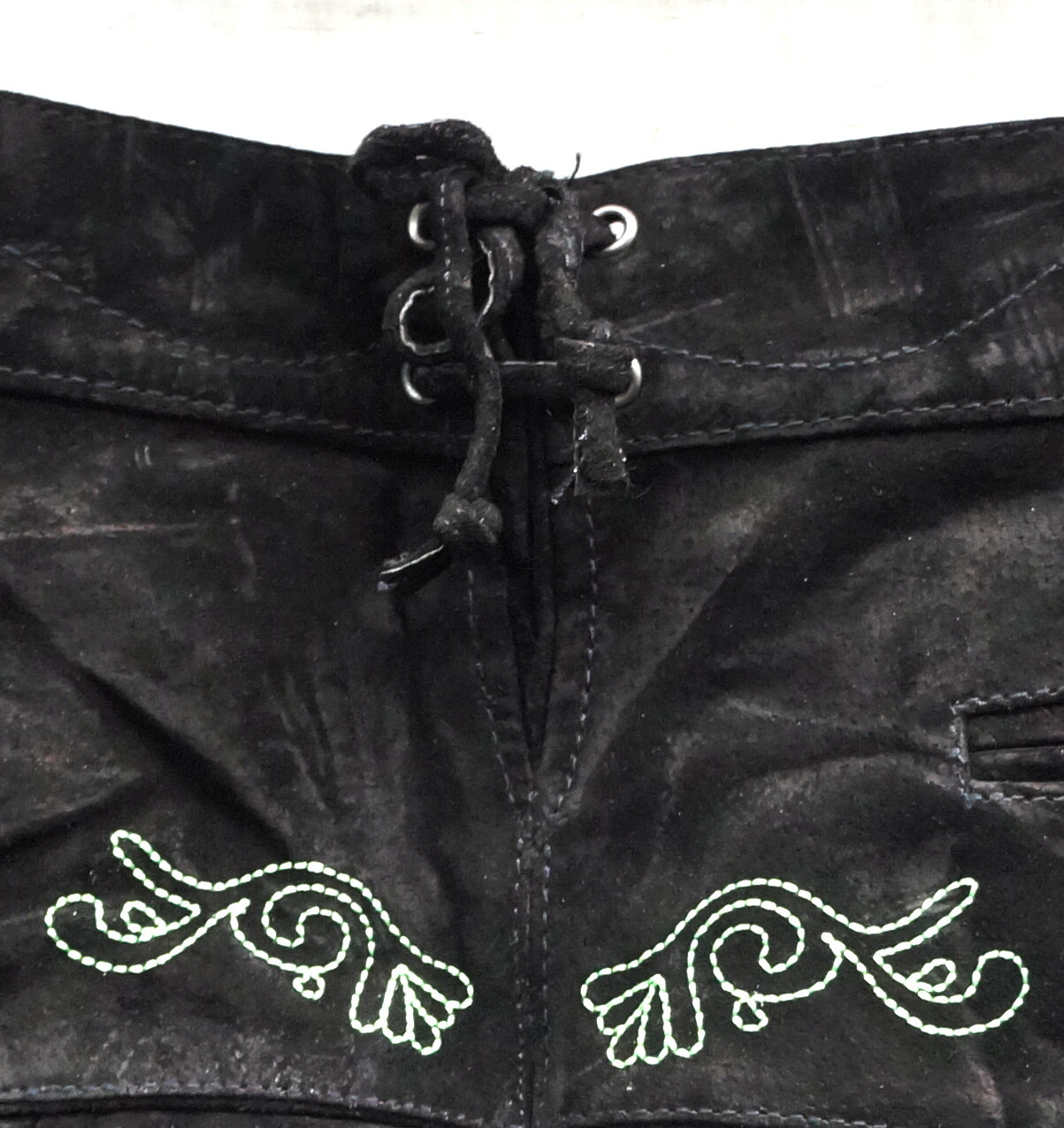 Lederhosen costume pants black 70 embroidery John F.Gee NP140€