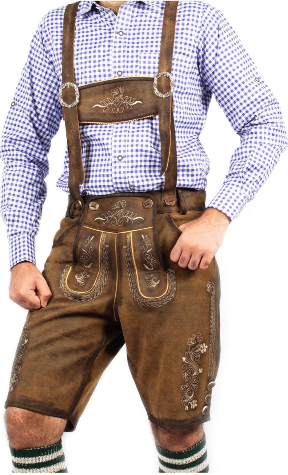 Lederhosen Store | Oktoberfest Bavarian Short Lederhosen Men. Size 58. READ!!!