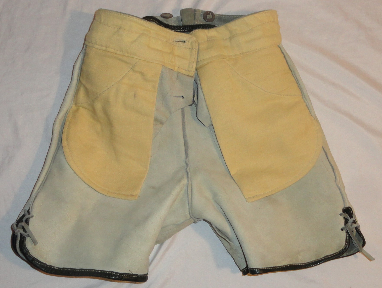 Vintage Raka German Size 12 Small Leather Suede Lederhosen Shorts & Suspenders