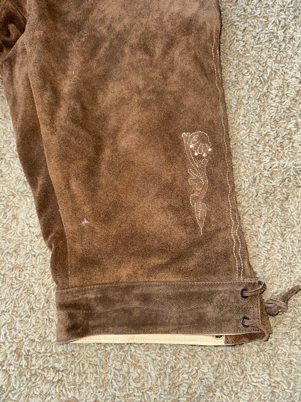 Spirit of BAVARIA Germany Octoberfest Lederhosen Mens 62 EU 100% Genuine Leather