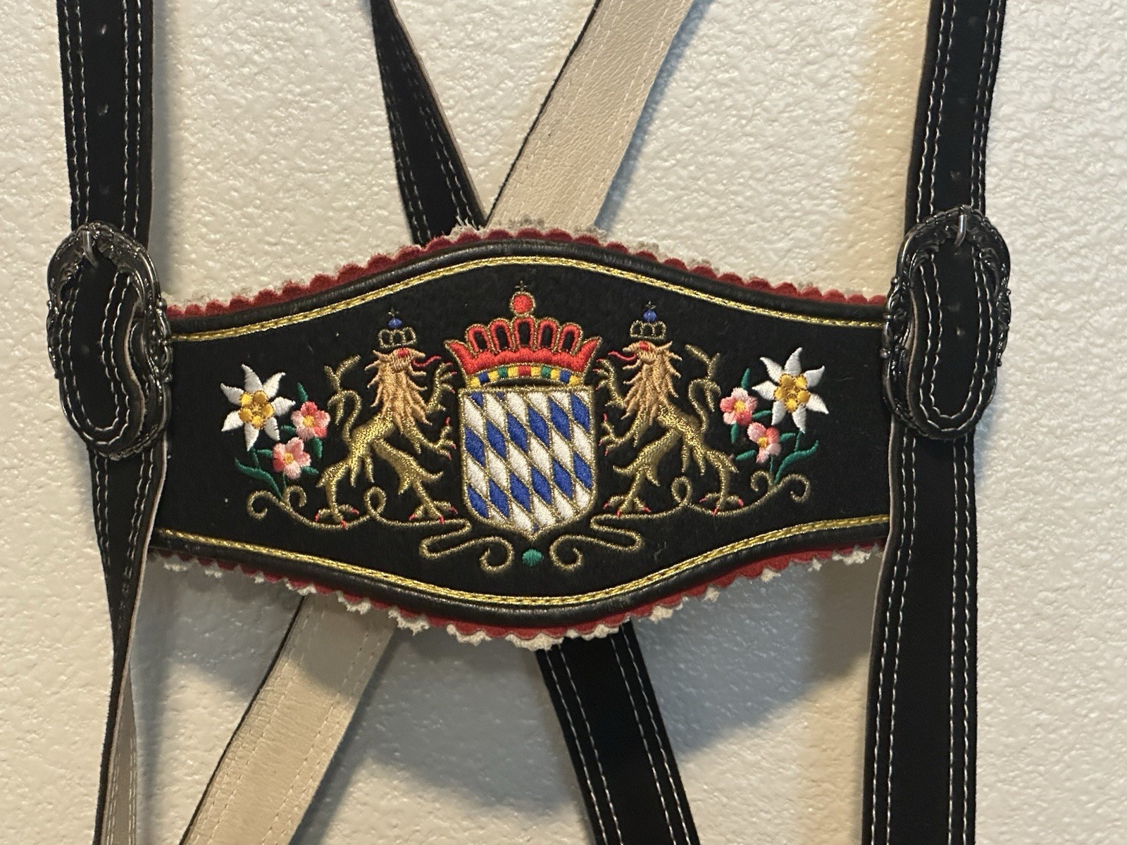 VTG Karl Klüber Trachten Lederhosen Leather Pants Men Oktoberfest Suspenders-56