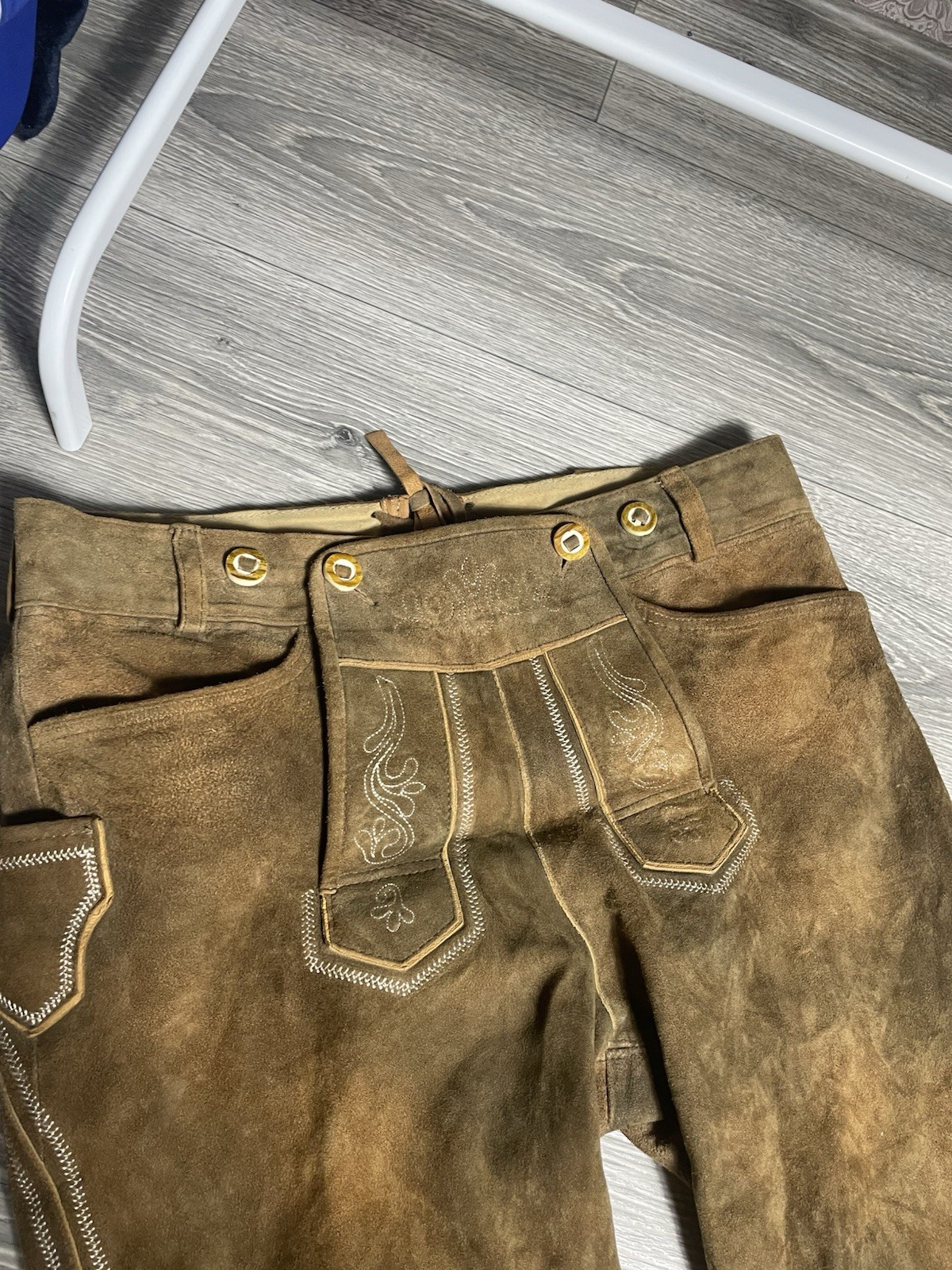 Vintage STOCKERPOINT Traditional Leather Trouser Shorts Men’s Sz 48 Oktoberfest