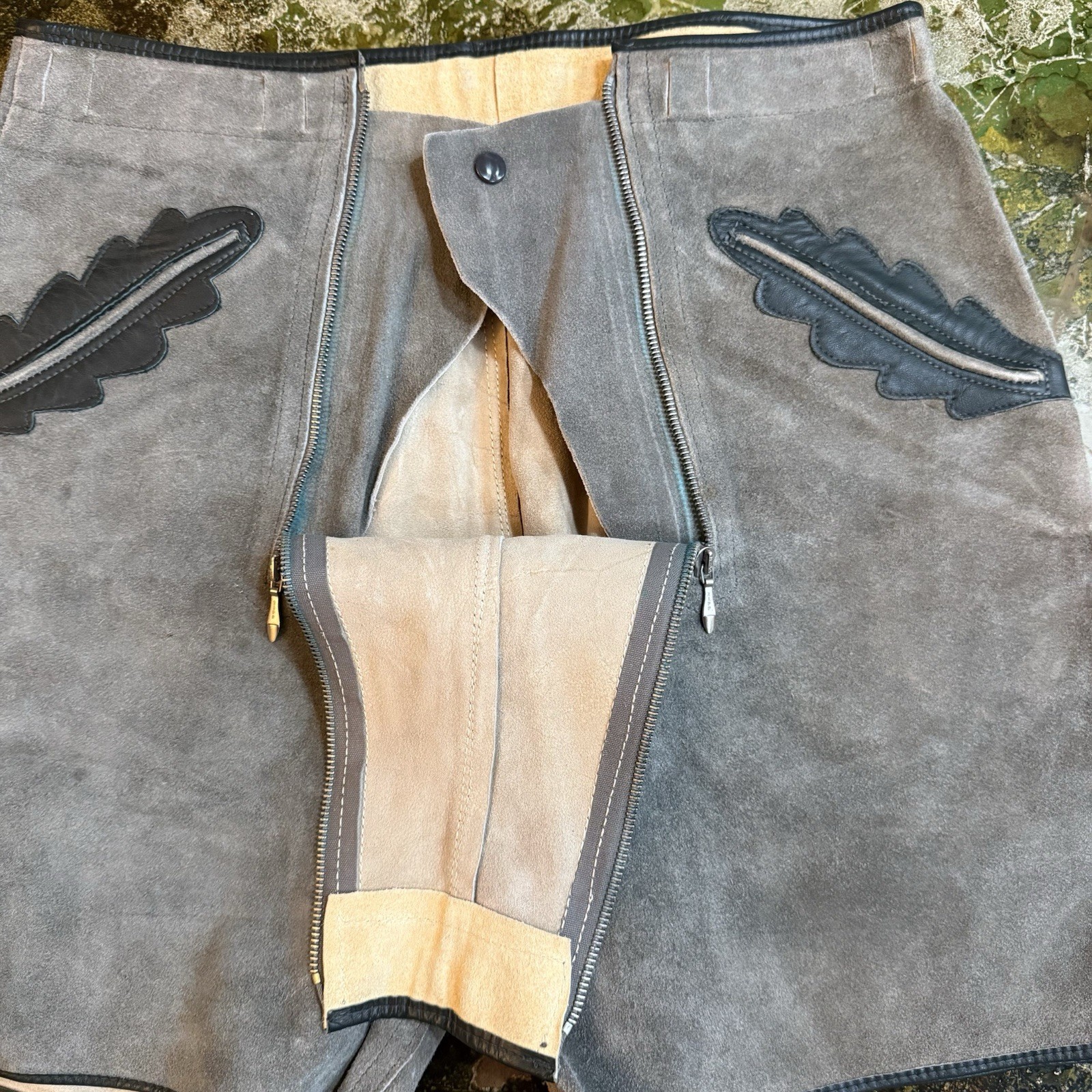 Vintage 50s-60s Bavarian German Lederhosen Suede Leather Shorts 34” Oktoberfest
