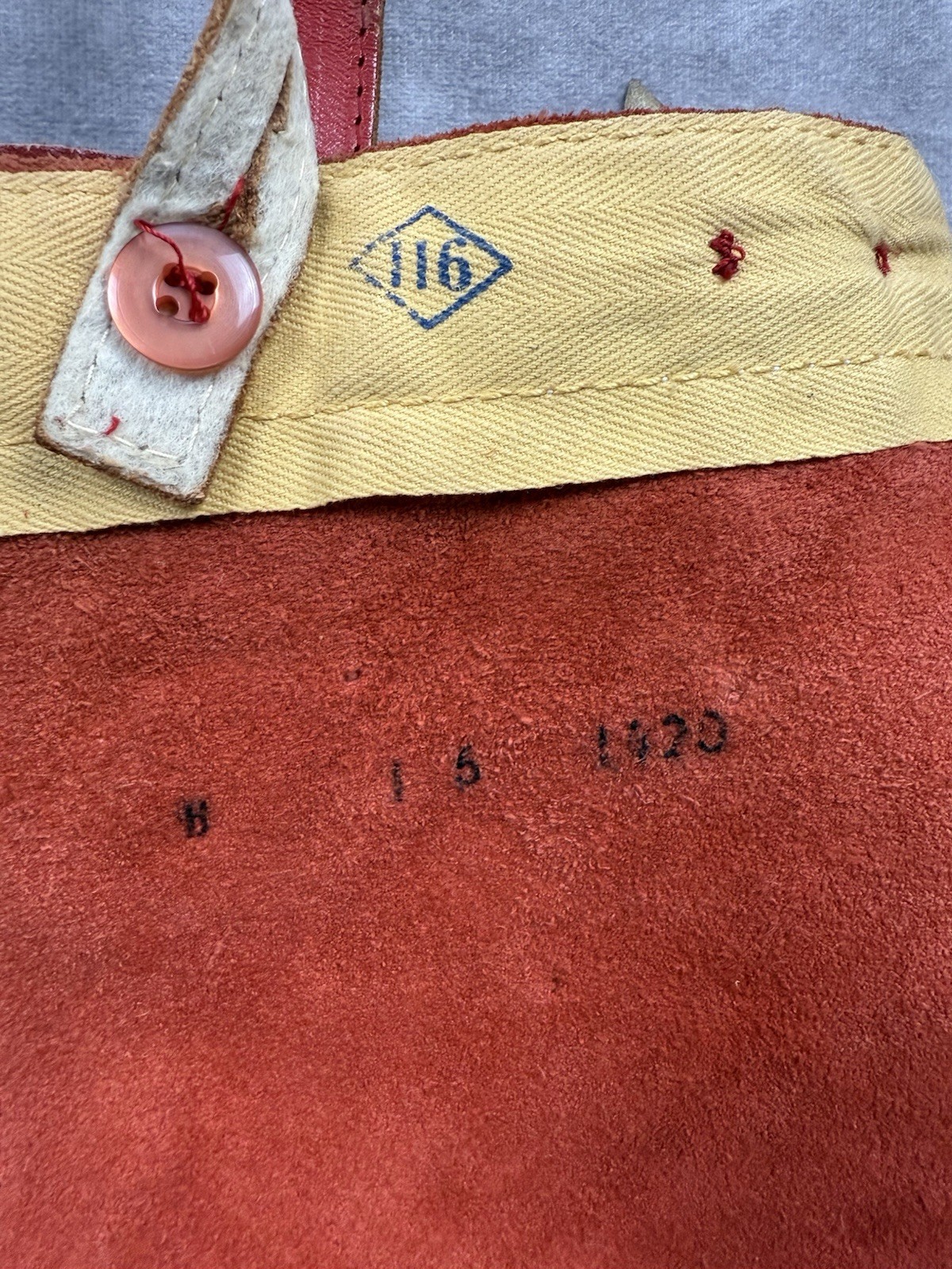 VTG German Red Leather Girls Lederhosen Ortlepp Heart Oktoberfest Bavarian