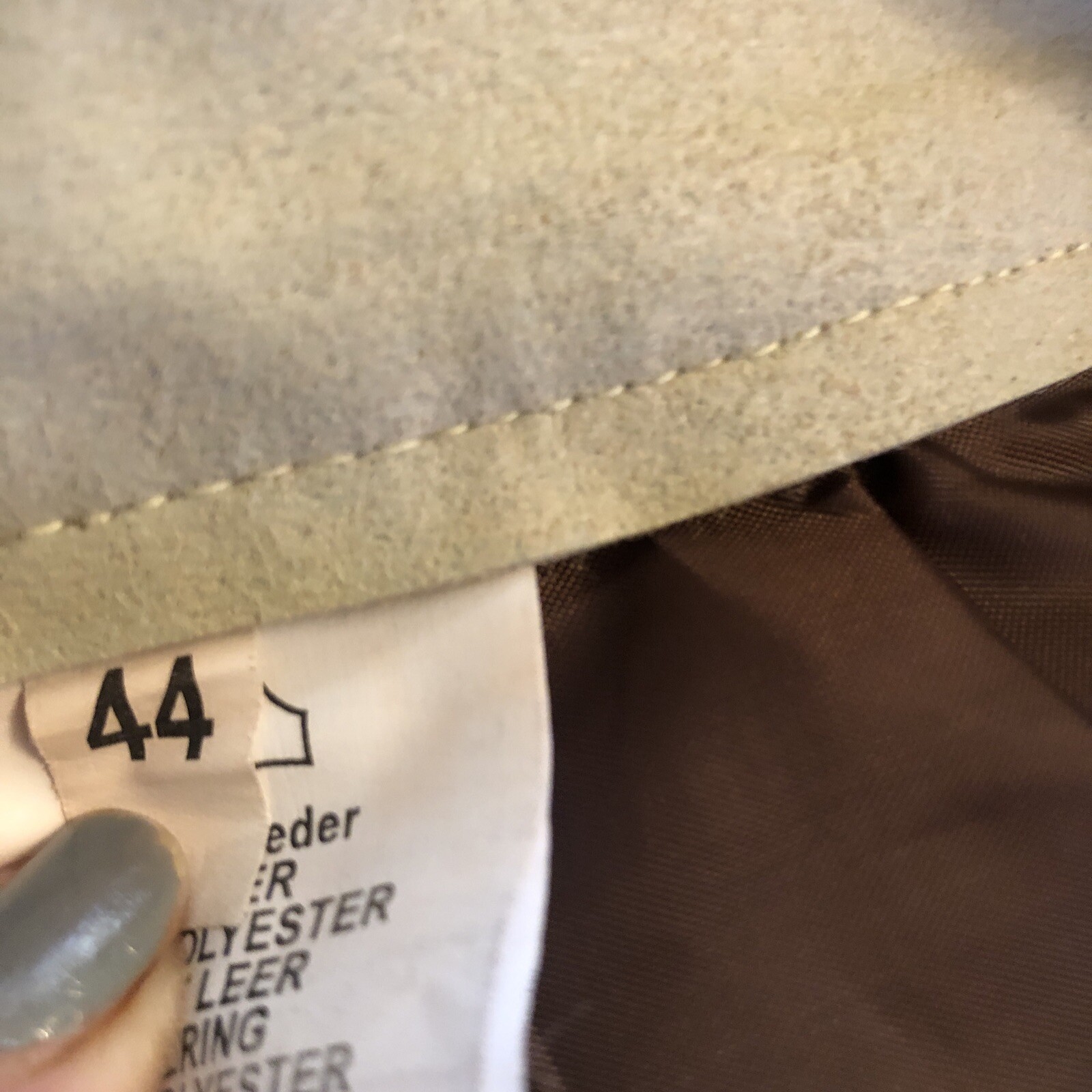 Echoes Order Futter Real Leather With Lining Size 44 With Pockets With Embrodry
