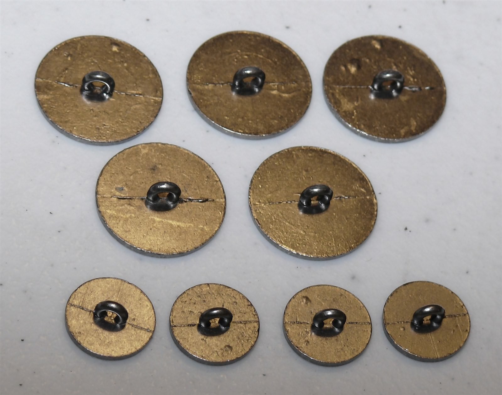(9) Vintage METAL Shank BUTTONS 4 Lederhosen German Bavarian Sport Coat Jacket