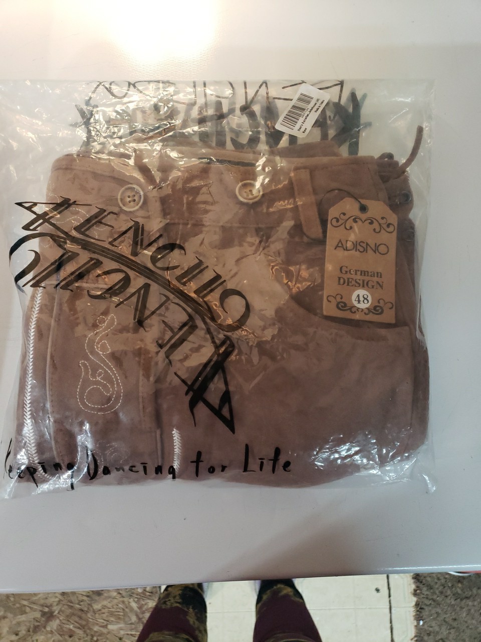 Adisno Mens Bavarian Oktoberfest Lederhosen Leather NWT 48