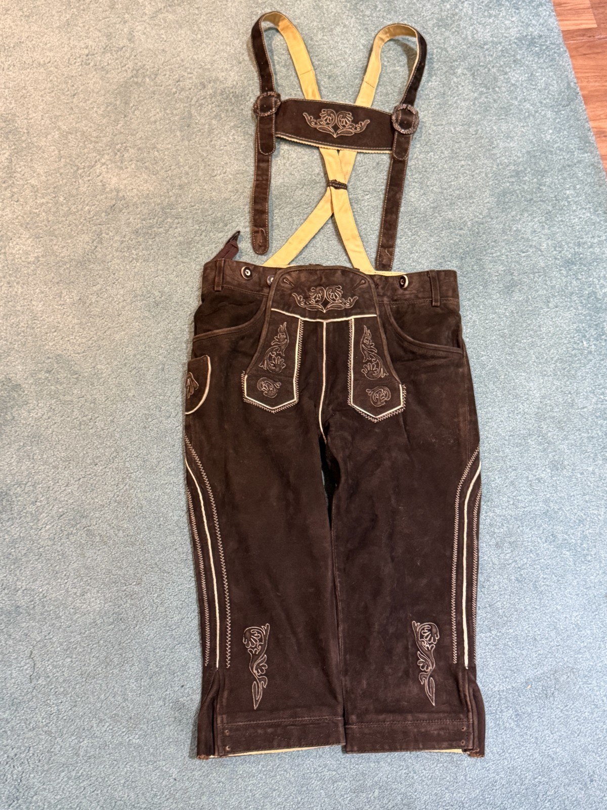 Genuine Leather Austrian Lederhosen (Bundhosen style) size 44