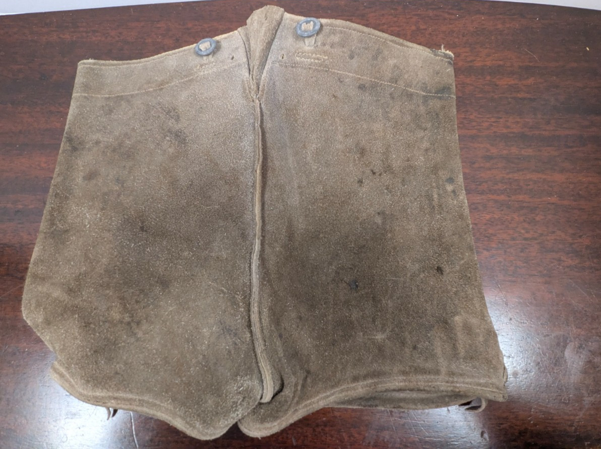 Vintage Children’s German Bavarian Suede Lederhosen Shorts Suspenders Edelweiss