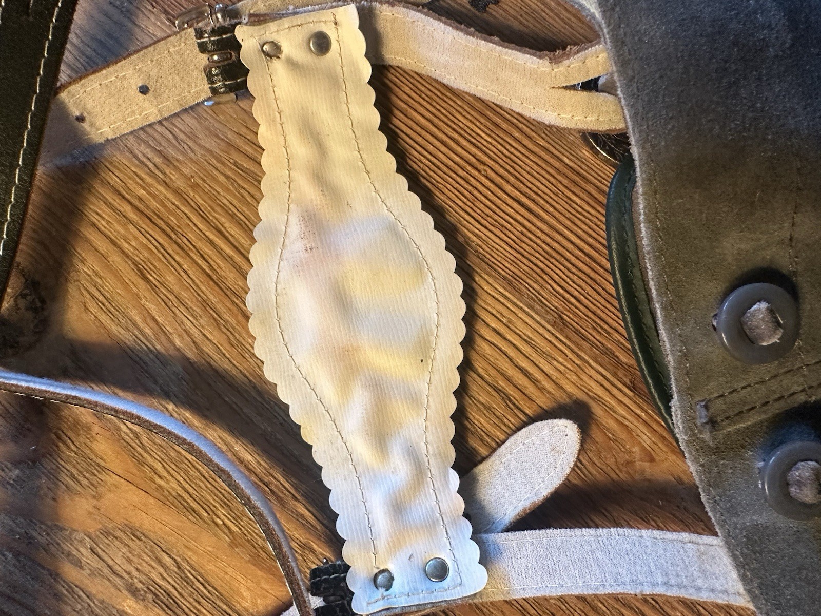 Vintage German Lederhosen Original Suspenders Grey Size 80 Child 12-18 Months US
