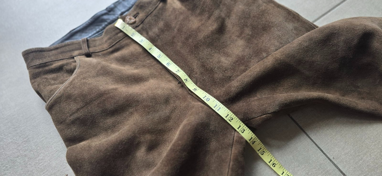 KALTENBACHER Vintage Brown Goatskin Suede Leather Trousers Trachten Alpine Sz 50