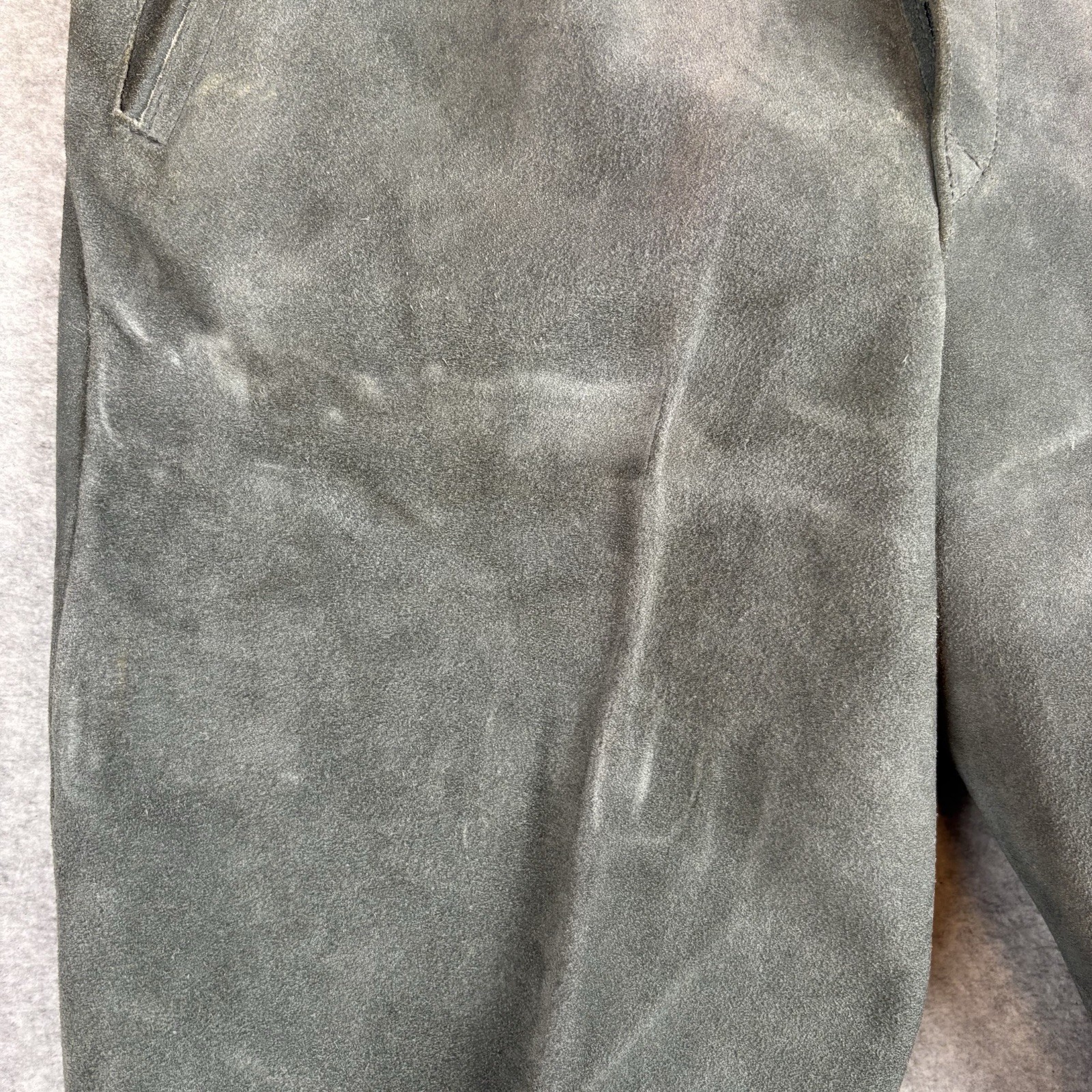 Men’s Traditional Costume Kniebund-Leather Pants Trousers 48 Dark Grey