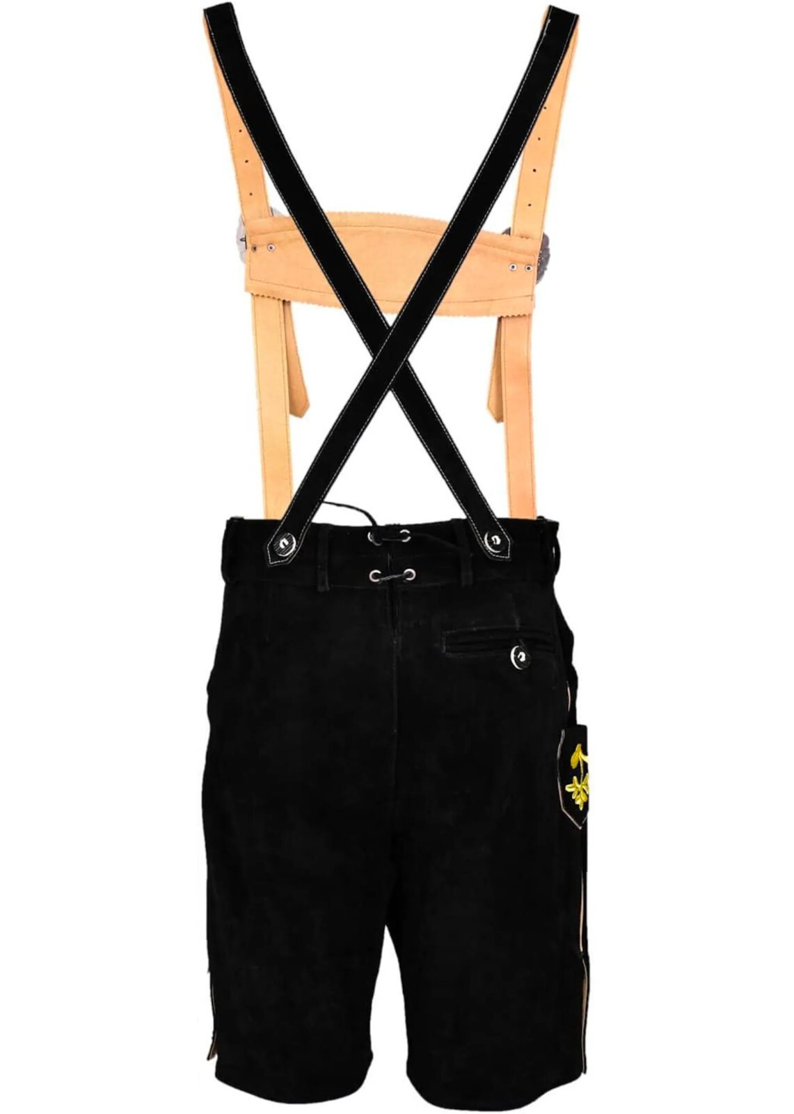 Men’s Bavarian Tratchen Lederhosen Pant German Oktoberfest Suede Leather Pants
