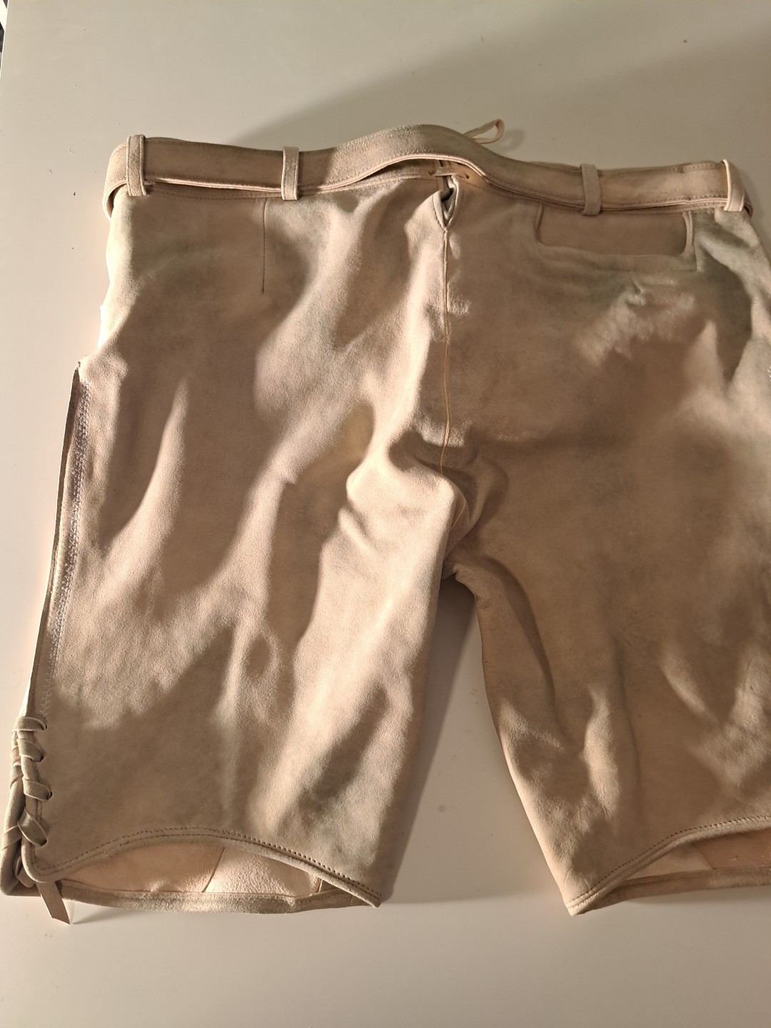 Stockerpoint Leather Pants Blonde Size 56 XXXXL New Edgar Korn Spotted Metal Buckle