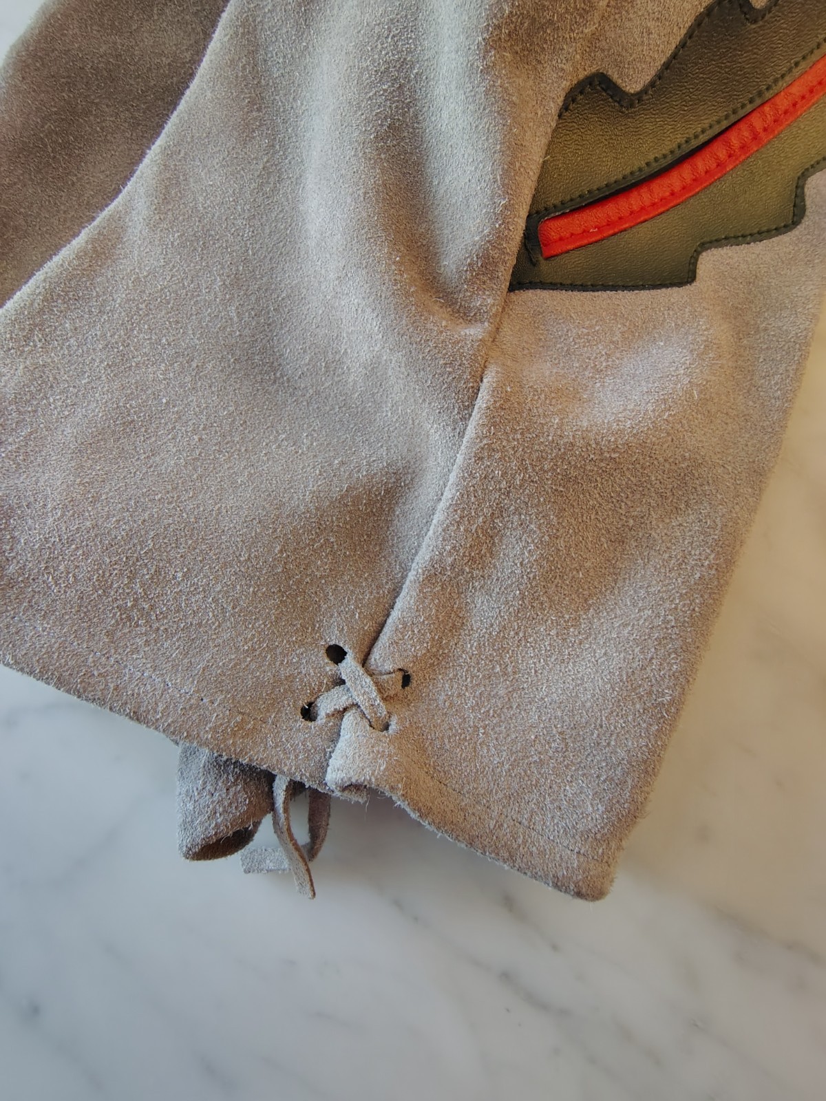 Worn Once Gray Suede Leather Lederhosen German Style Boy Child Sz 116