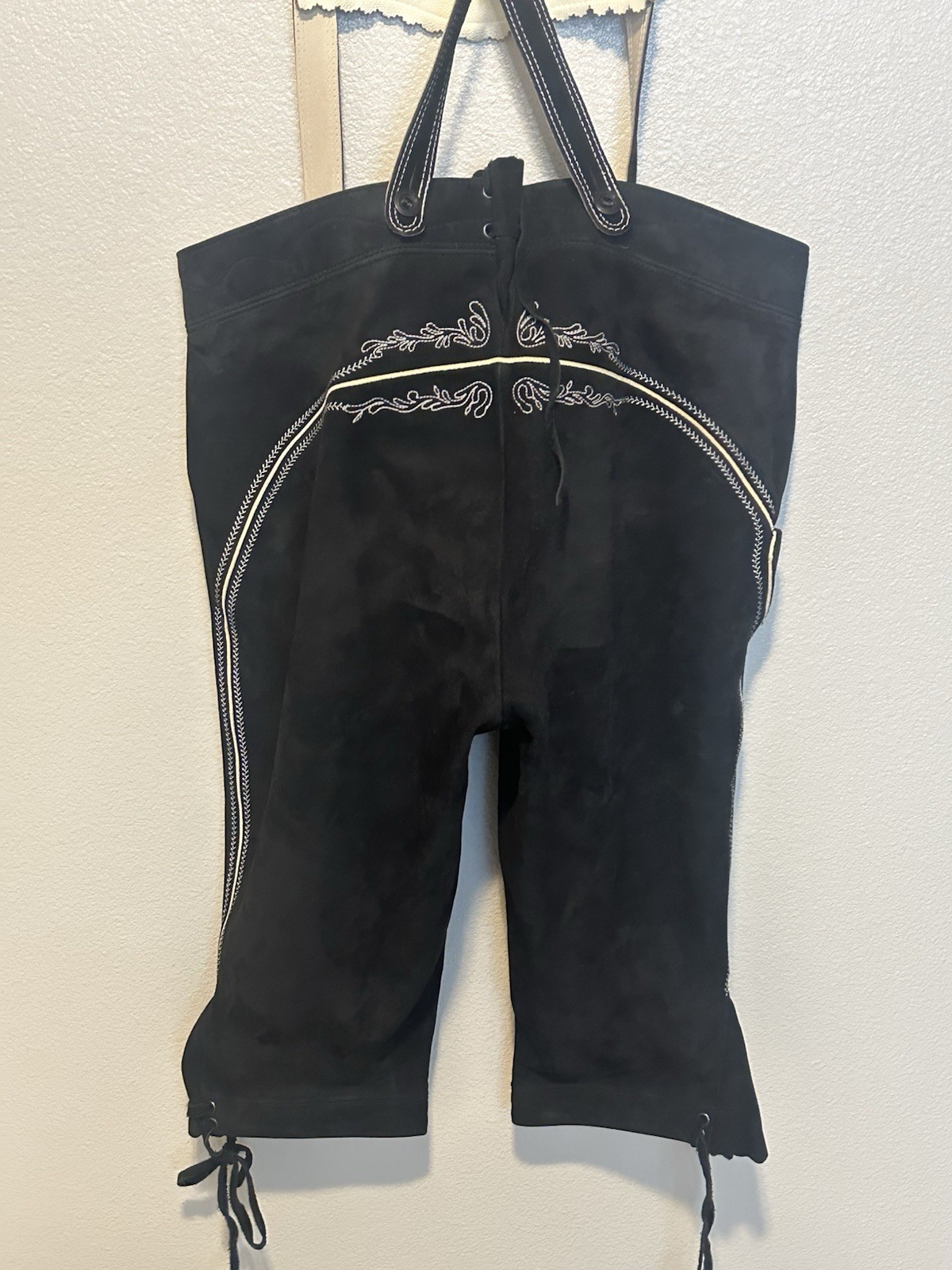 VTG Karl Klüber Trachten Lederhosen Leather Pants Men Oktoberfest Suspenders-56