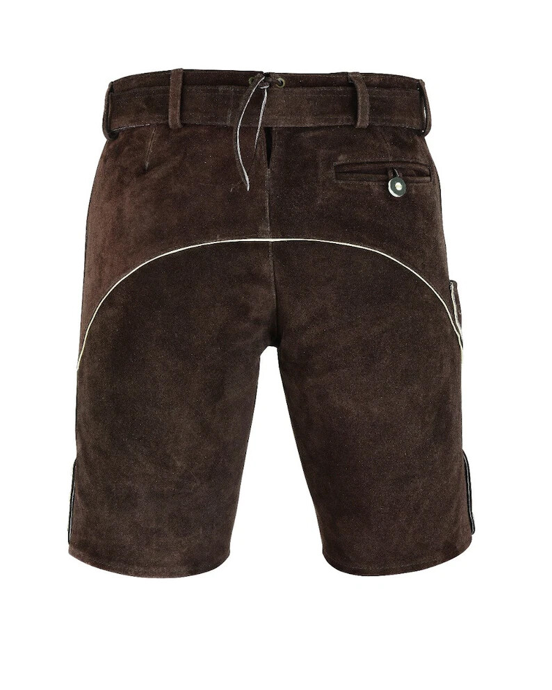 Men’s Bavarian Tratchen Lederhosen Pant German Oktoberfest Suede Leather Pants