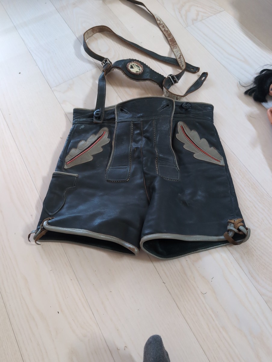 Traditional Bavarian Lederhosen with Suspenders