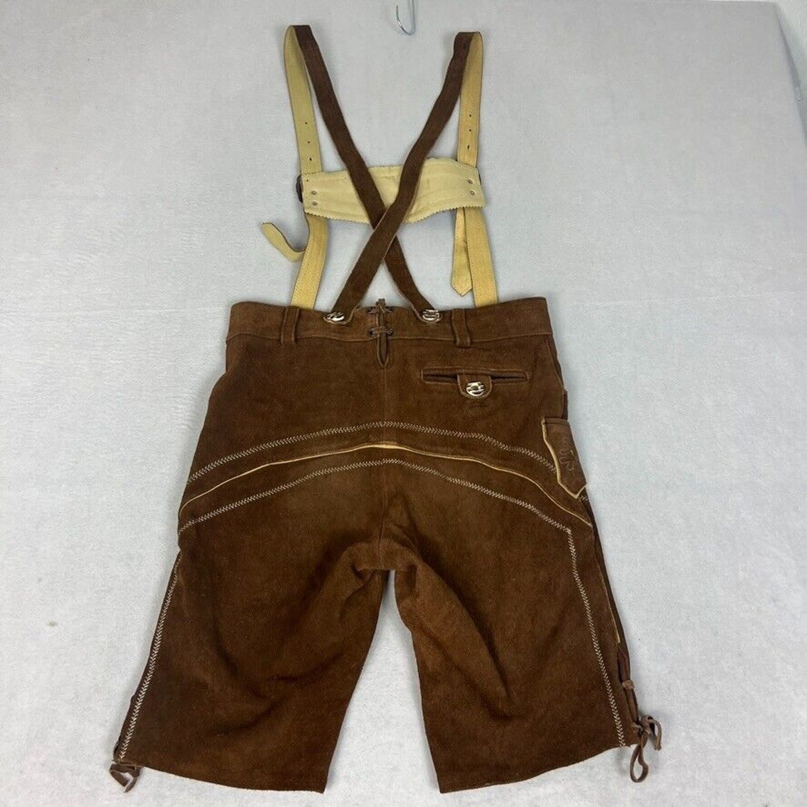 Gaudi Leathers Bavarian Oktoberfest Shorts 48 German Tracht Outfit Dark Brown