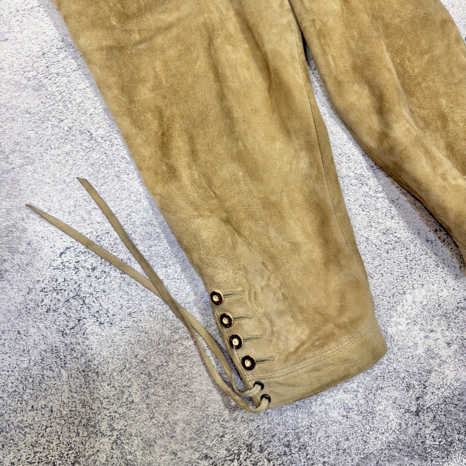 Authentic Vintage Lederhosen Traditional Bavarian Leather Pants 48 (32)