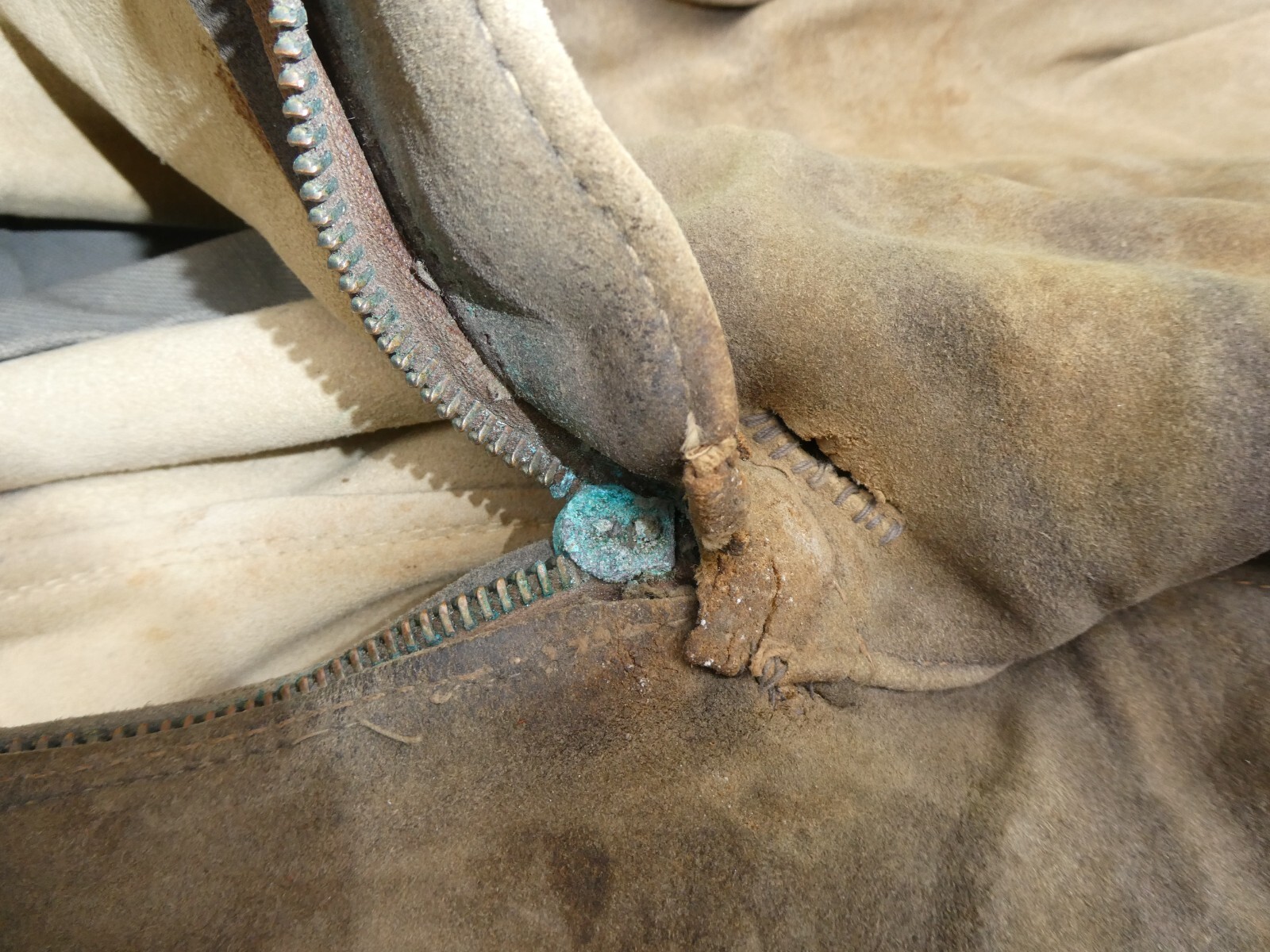 Old ripped traditional Lederhosen Lederhosen No. 96