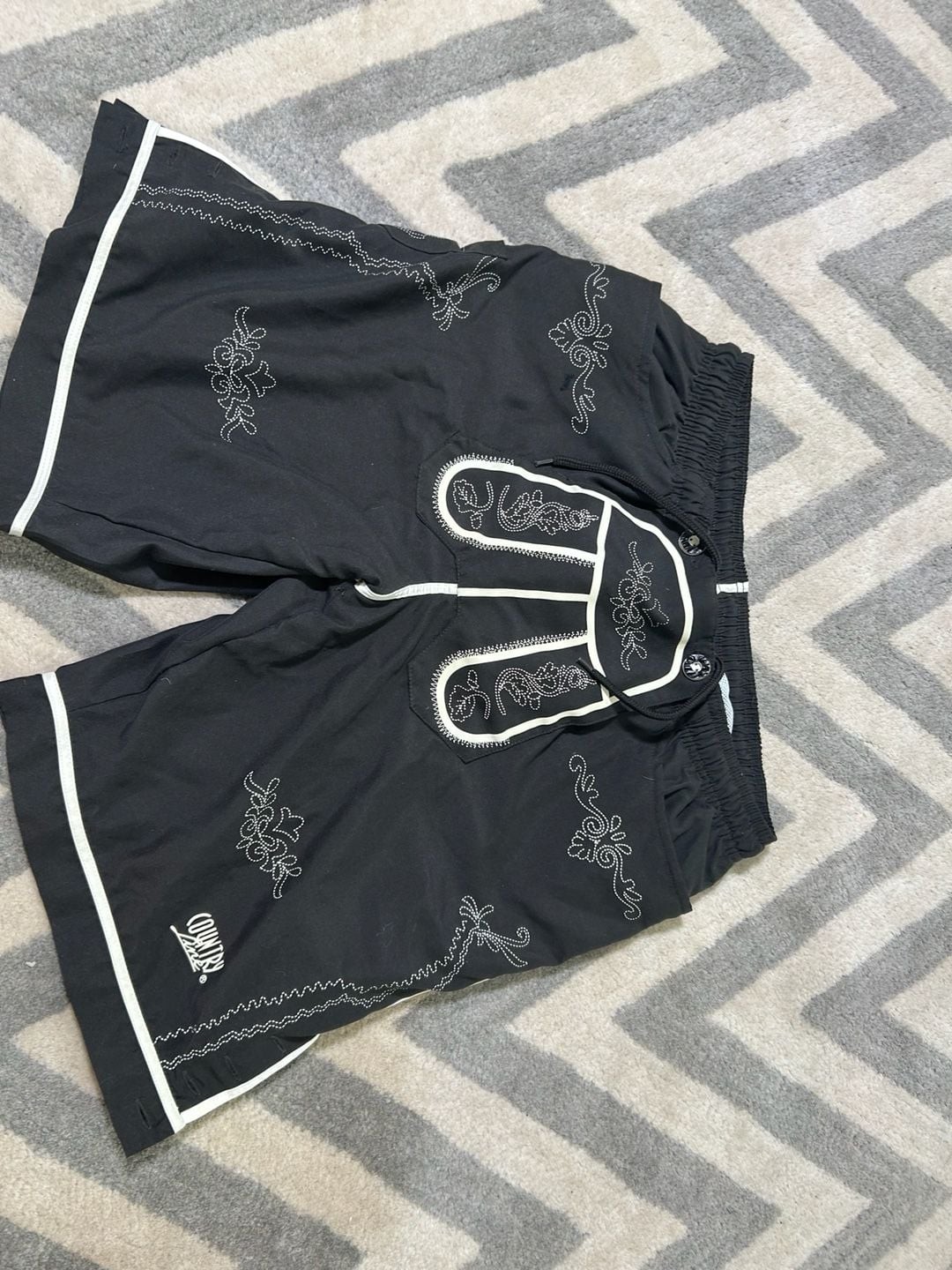 Country Line Traditional Bavarian-Style Trachten Lederhosen Print Swim Shorts