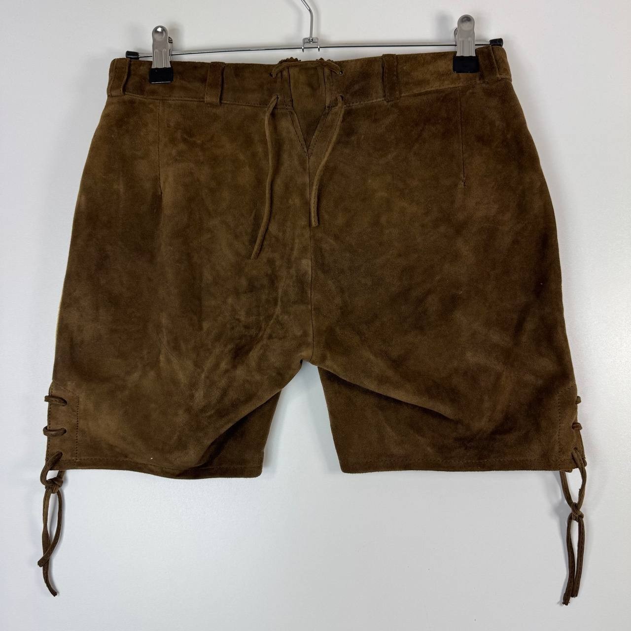 Spieth & Wensky Lederhosen Brown Suede Leather Oktoberfest Shorts Men Size 34