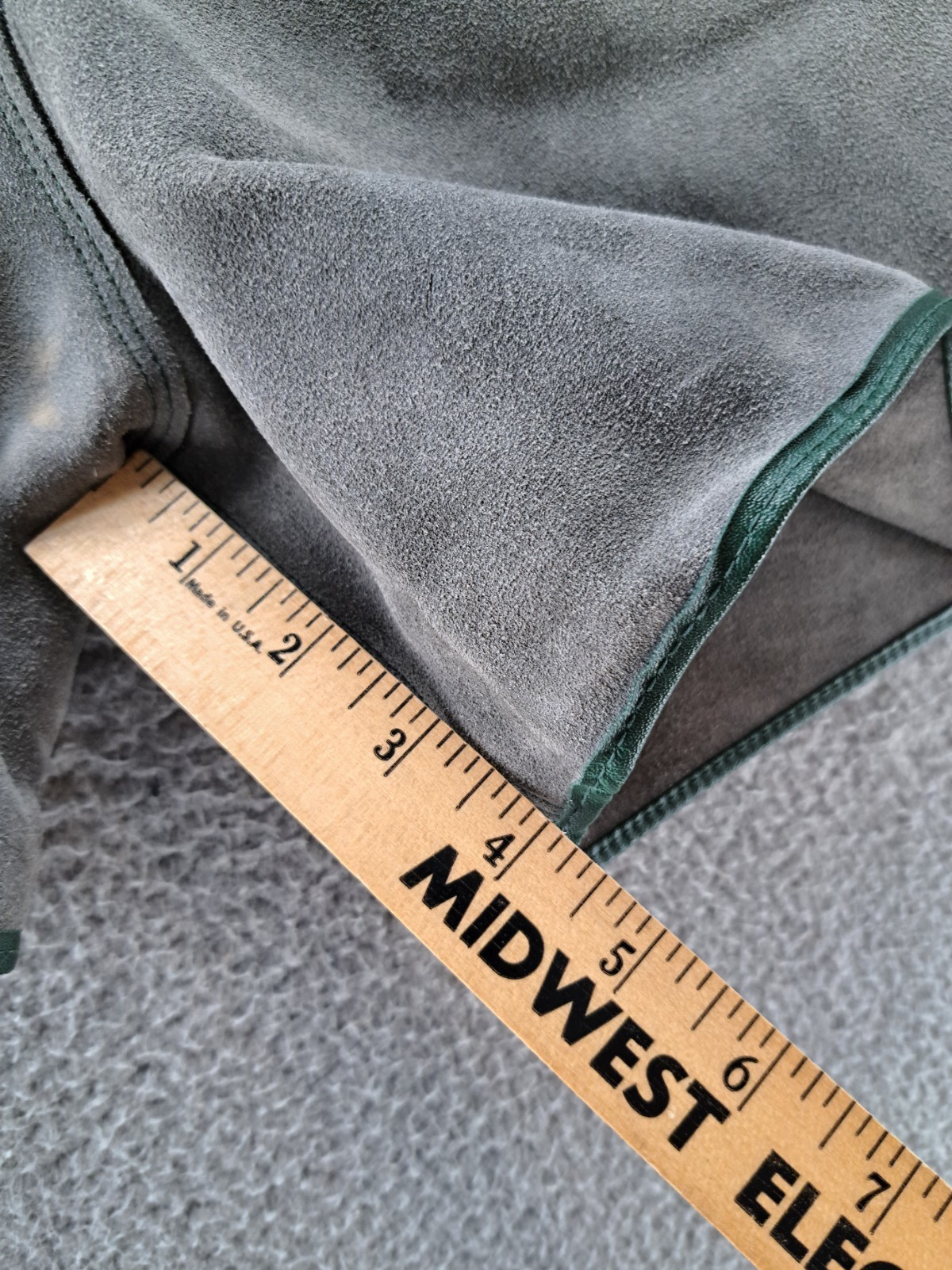 VTG Lederhosen Oktoberfest Shorts Mens 28×4 Gray Green Leather German Belted