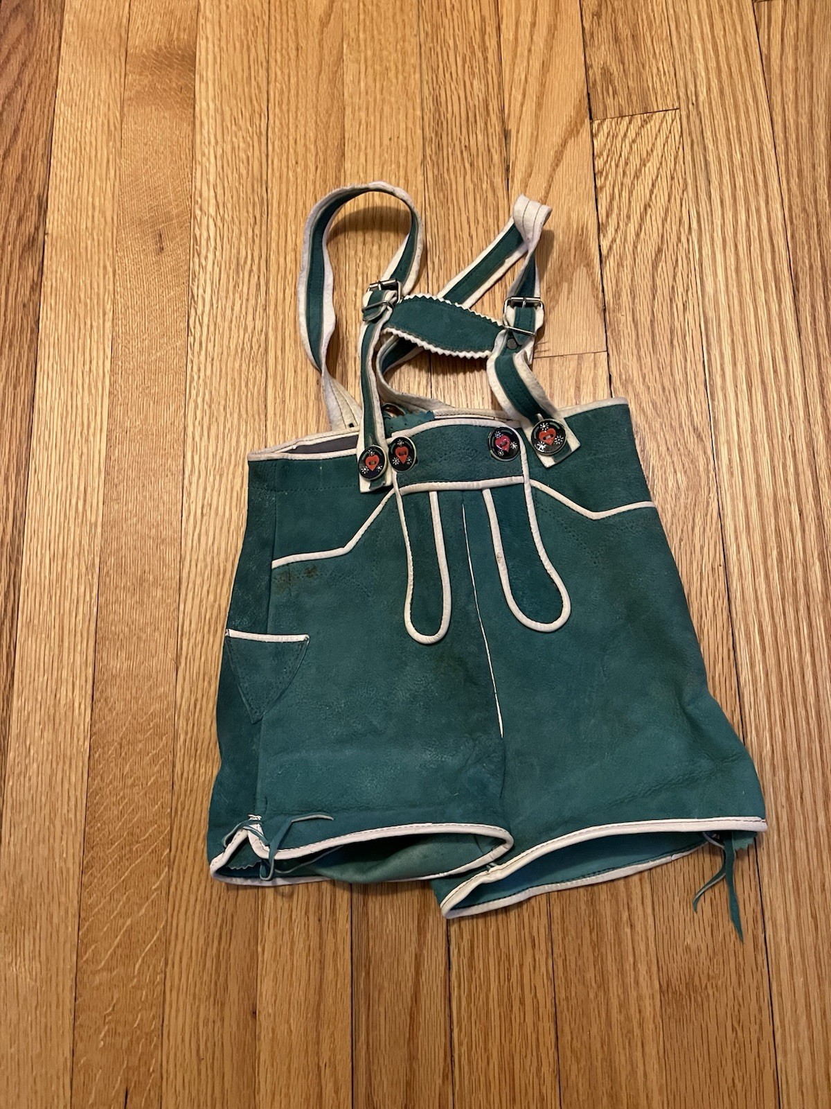 Vintage German Lederhosen Suede Leather Bavarian Boys- Child Shorts Octoberfest