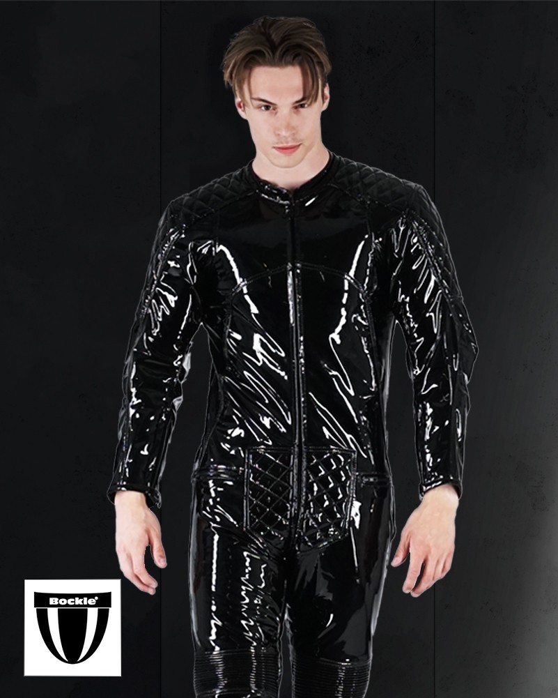 Bockle® PVC suit gay zip with continuous Zip Suit Combo Faux Leather