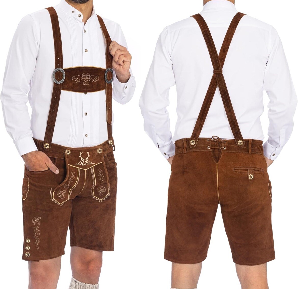 Trachtenset Oktoberfest Bavaria Trachten Lederhosen Bundhosen size 30