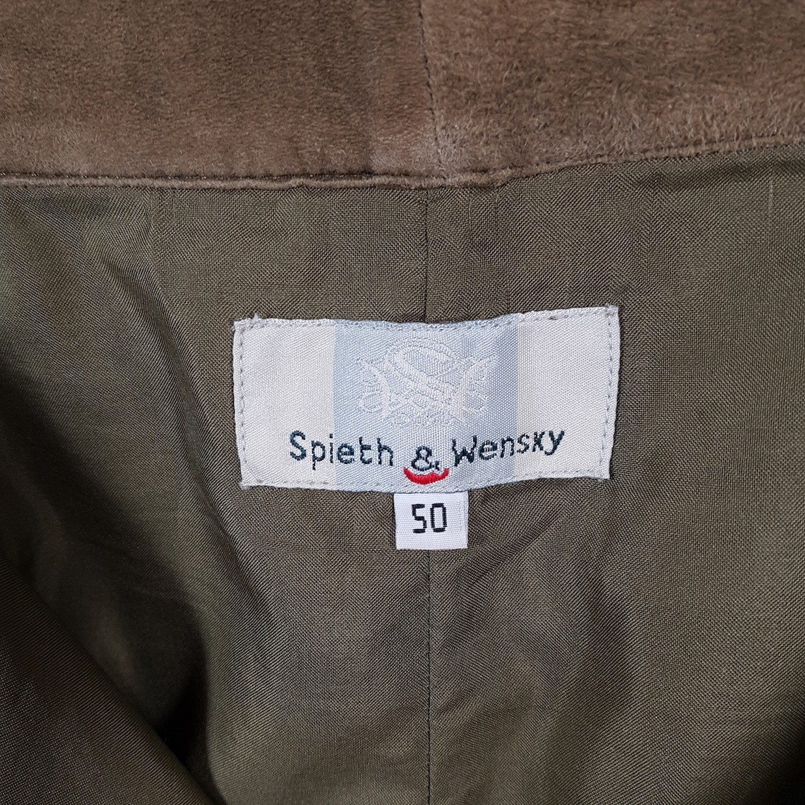 Spieth & Wensky Leather Trousers Mens Size 50 W33 L32 Brown Tapered Long Traditional Pants