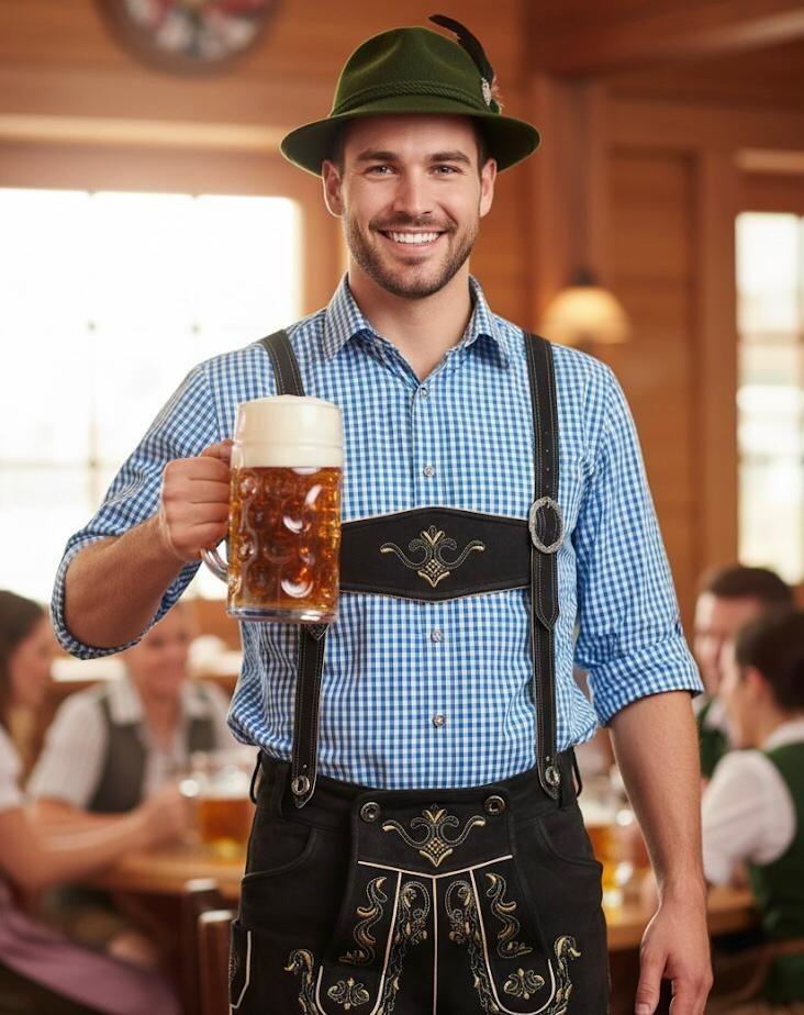 Herren Trachten Lederhosen kurz bavarian Lederhosen mit Hosenträger Gr,46 – 64