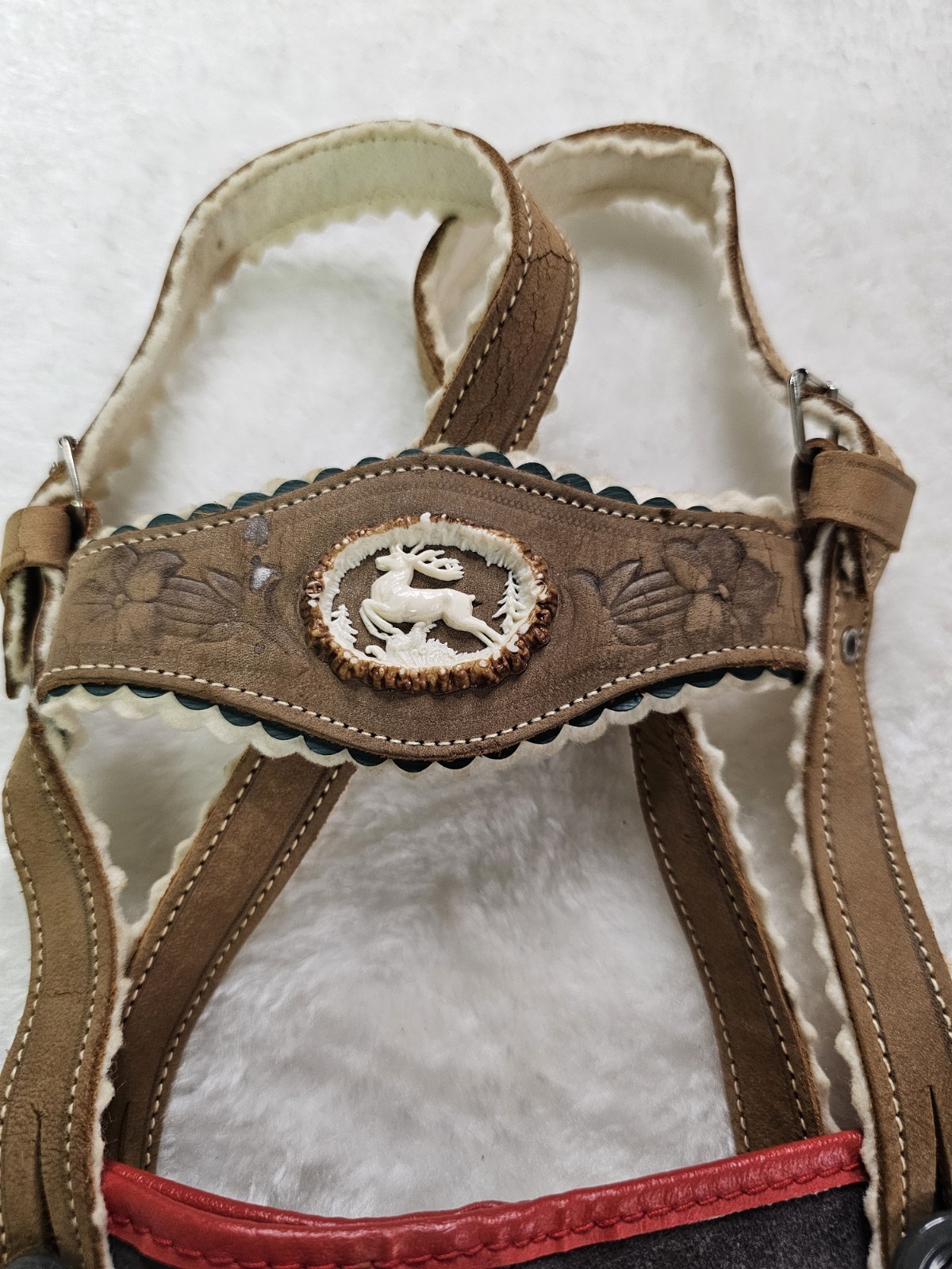Vintage 1950s Lederhosen Child Size German Leather Shorts