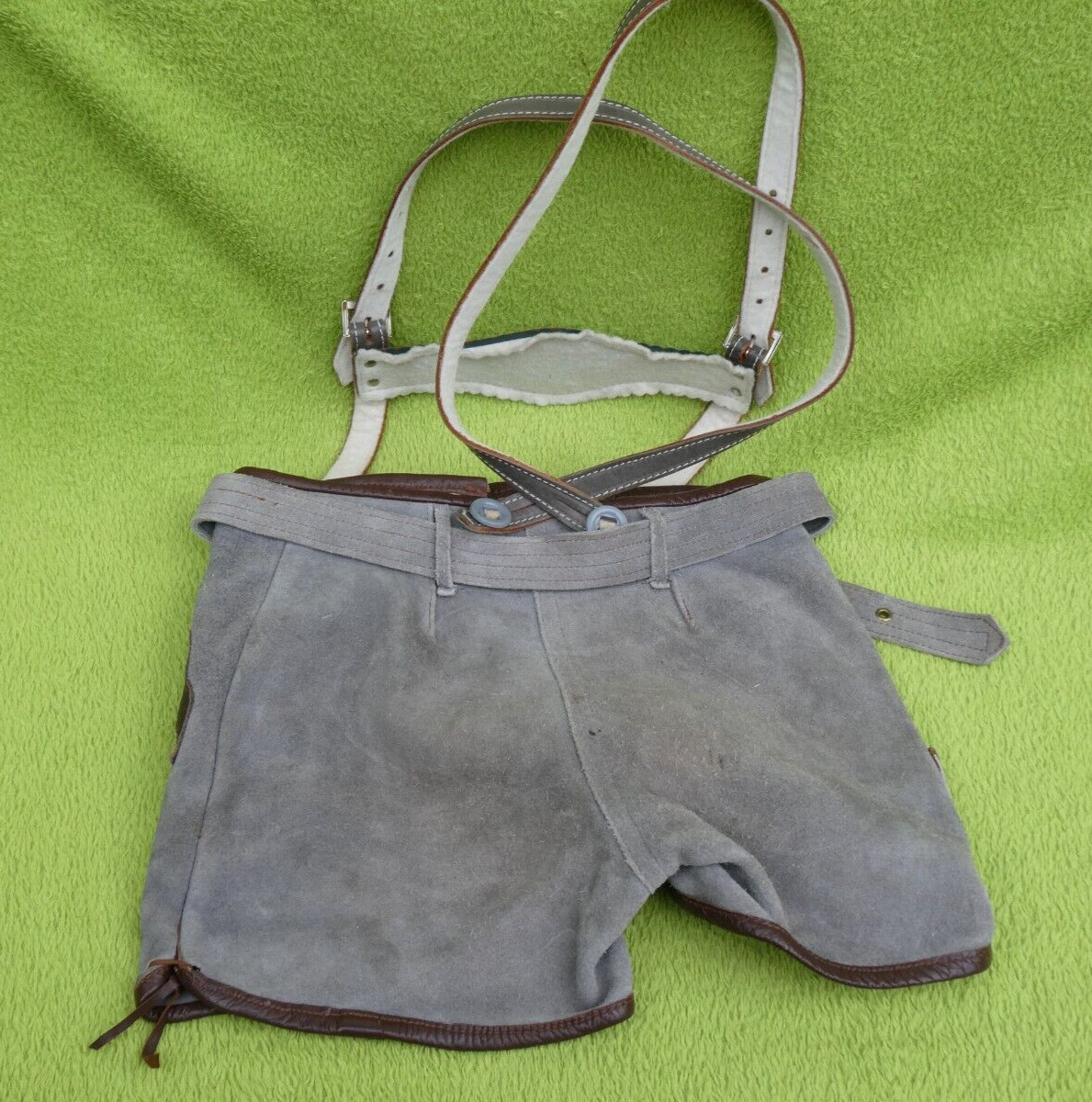 Old Original Fri Klu Children Costume Lederhosen Lederhosen Boy Scout Trousers No.77