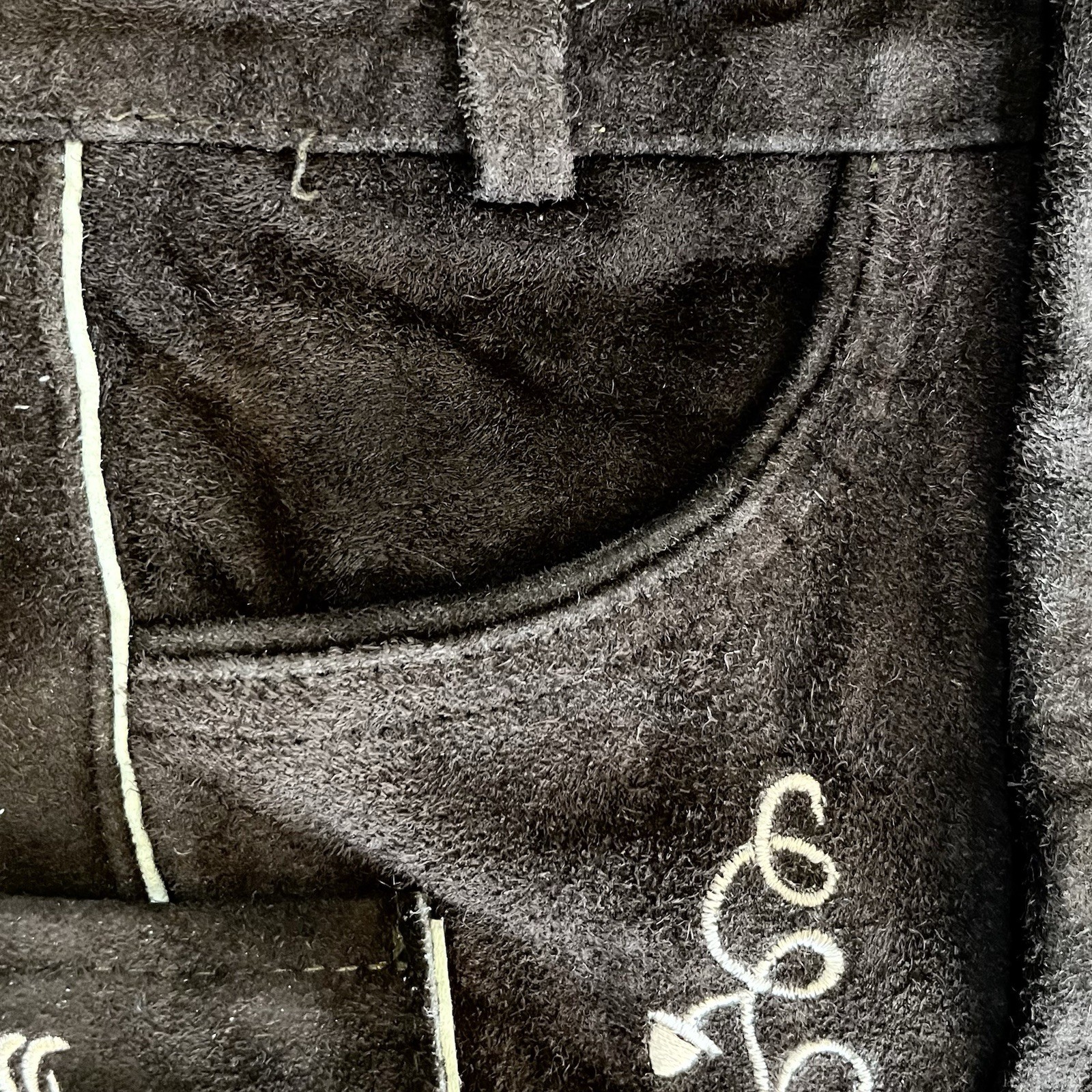Vtg Lederhosen Suede Shorts Mens Euro 46 Brown Embroidered Oktoberfest German