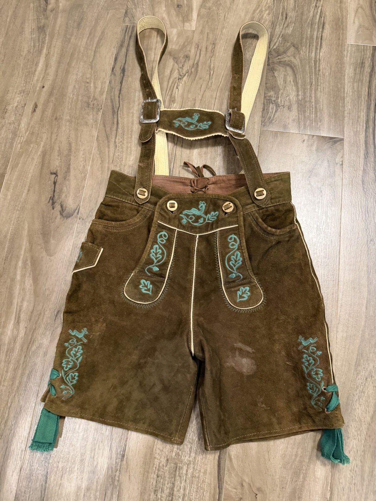 Genuine Deer Suede Leather Steindl Mens Lederhosen From Germany 140 /US 26 S