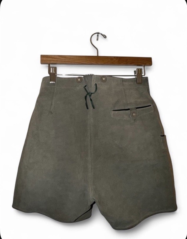 Vintage Authentic Austrian Deer Skin Lederhosen Men’s (Unisex) Shorts Size 40