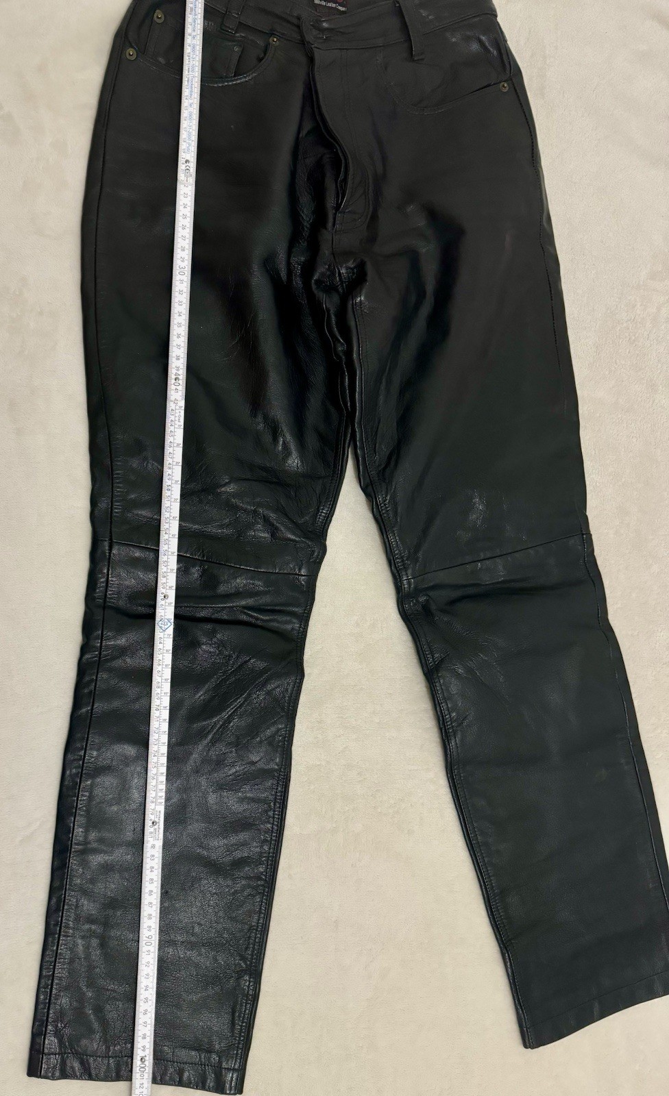Genuine Leather Trousers Black