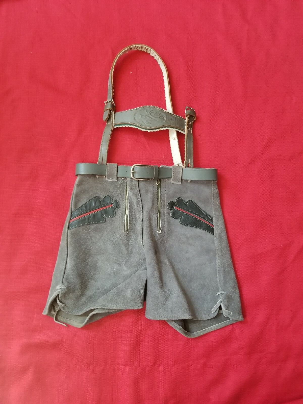 Vintage German Childrens Lederhosen suede Oktoberfest Shorts Size 5