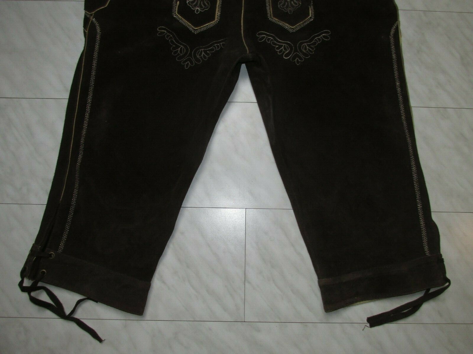 80s Knee High Leather Pants with V Straps Gay Size 58 Inside Smooth Leather/PL Very Soft