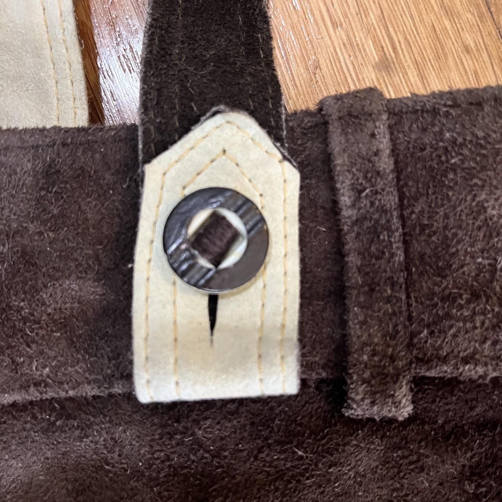 Vtg Lederhosen Suede Shorts Mens Euro 46 Brown Embroidered Oktoberfest German