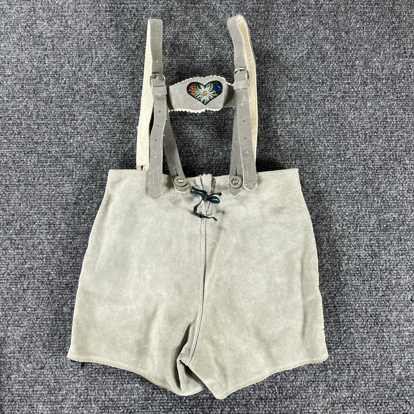Vintage Bavarian Lederhosen Leather Suede Pants Trachten Shirt Child Boy Toddler