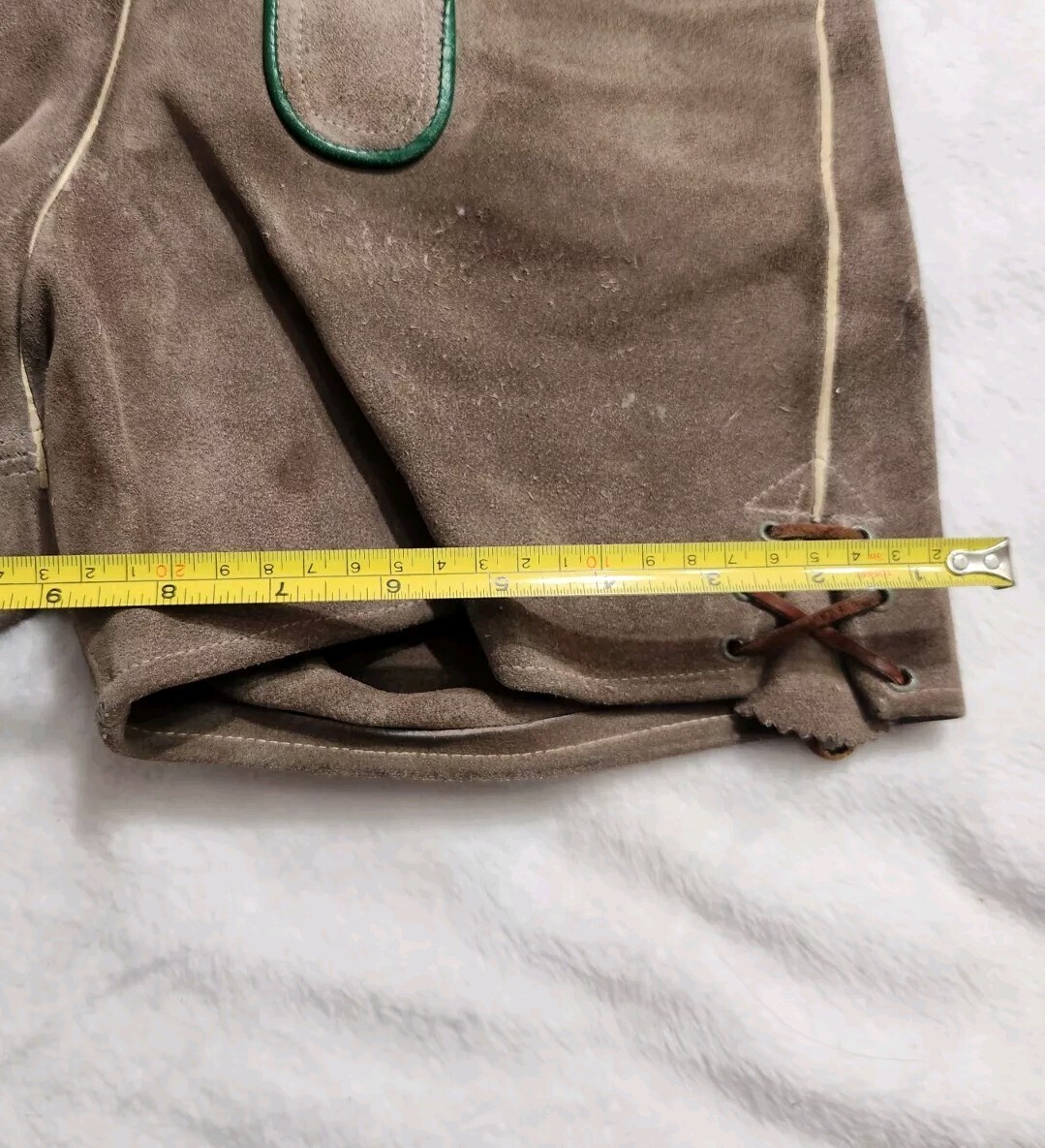 LEATHER LEDERHOSEN HANDCRAFTED SHORTS PANTS MADE IN AUSTRIA 28 INCH WAIST